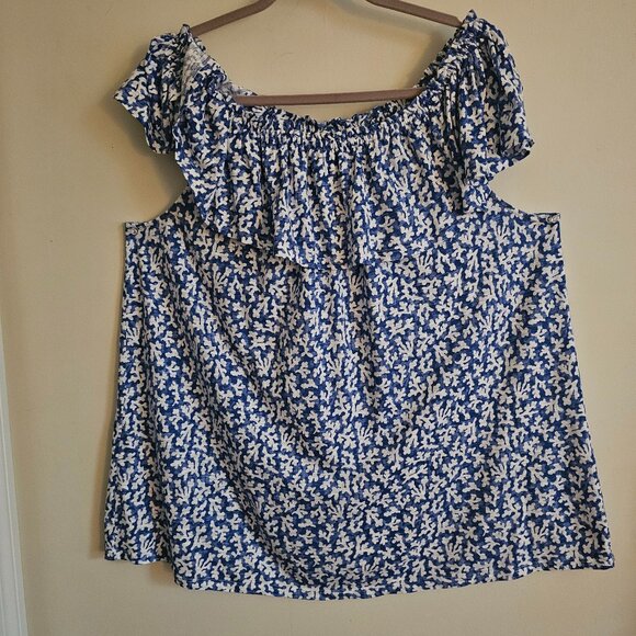 J. Jill Shoulder Convertible Ruffled Top - Picture 1 of 5